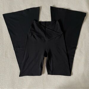 Aerie Black Real Me High Waisted Crossover Flare Legging